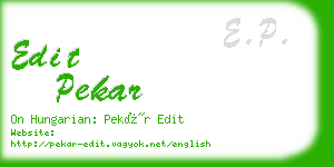 edit pekar business card